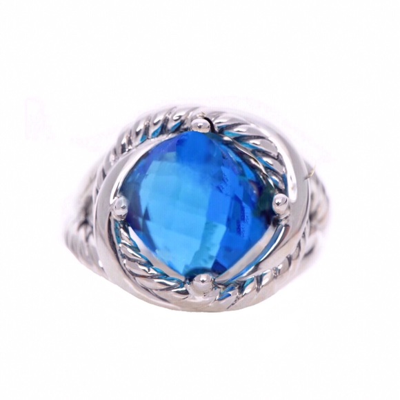 David Yurman Jewelry - DAVID YURMAN • Infinity Ring • Blue Topaz